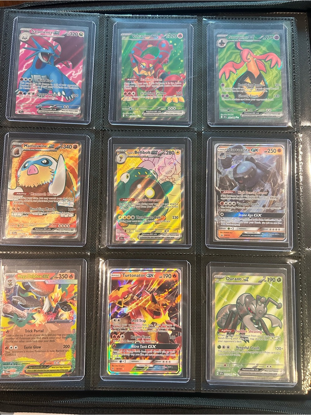 Pokemon Holographic Card Collection - Green, Red, Yellow, Orange, Black